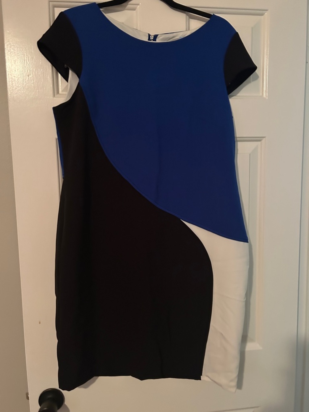 Hayden Blue, Black & White Colorblock Midi Dress